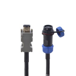 Cable de extensión de codificador de 10m con conector de aviación IP65 para servomotor serie T6