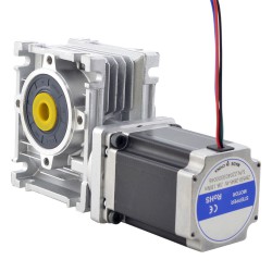 Motorreductor Paso A Paso Nema 23 23HS45-4204S-RV30-G15 L=113mm con 15:1 Reductor Helicoidal