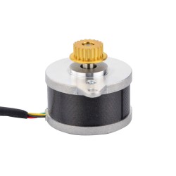 Motor Paso A Paso Redondo Nema 14 (Φ36x21,5mm) 14HR09-0434S-C1 3,83V 0,9 deg 9,5Ncm con Polea