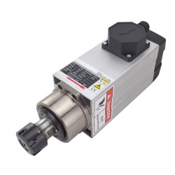 Motor Husillo CA Cuadrado Refrigerado por Aire GDZ93×82-2.2B4 220V 2,2KW 10A 18000RPM 300Hz Pinza ER25