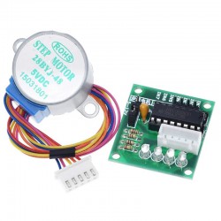 Motor a paso PM con engranajes 28BYJ-48 de 5 V/12 V + placa controladora de paso a paso ULN2003