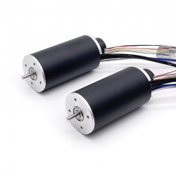 2 piezas Φ36mm motor sin núcleo brushless 24V / 36V TBC3670, 1,2-2,4kg.cm, 67-270W, eje de 3,175mm