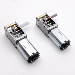 2 piezas 6V/12V mini Motorreductor corona sin fin dc TWG1220-N30VA 0,3W eje de 4mm