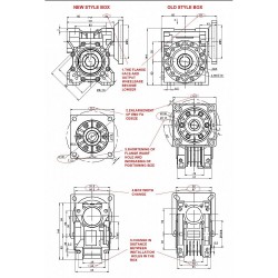 Reductor de tornillo sin fin NMRV050 5:1 10:1 20:1 compatible con motores paso a paso Nema 42