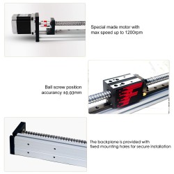 Riel deslizante lineal actuador lineal electrico FSL40 50-1000mm con motor a paso Nema 23