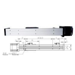 Riel deslizante lineal actuador lineal electrico FSL40 50-1000mm con motor a paso Nema 23