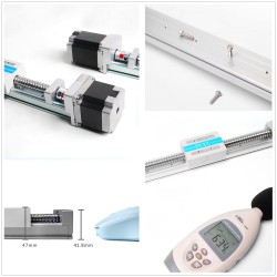 Guía lineal módulo lineal, plataforma lineal CNC FSK40J 50-1000mm con motor paso a paso Nema 23