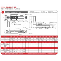 Rieles lineales, actuador lineal electrico FPB60 con motor paso a paso Nema 24