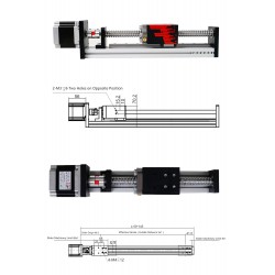 Actuador de husillo de bolas lineal plataforma de guía lineal CNC FSL40 500mm con motor a paso Nema 23