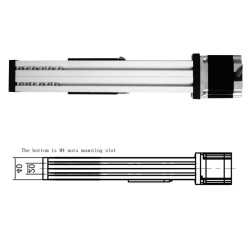 Actuador de husillo de bolas lineal plataforma de guía lineal CNC FSL40 500mm con motor a paso Nema 23