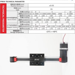 Actuador de husillo de bolas lineal plataforma de guía lineal CNC FPB50 95mm con motor a paso Nema 23