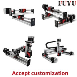 Husillo de bolas con rieles guía dobles, módulo de etapa lineal FSK80 100-1000mm con motor a paso Nema 24