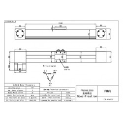 Riel deslizante de guía lineal CNC, actuador de movimiento lineal FBL80 1000mm con motor a paso Nema 34