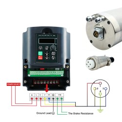 Motor husillo para cnc refrigerado por agua SMCU002873 5,5 KW 220 V/380 V 24 000 RPM Pinza ER25