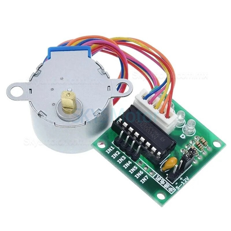 Motor a paso PM con engranajes 28BYJ-48 de 5 V/12 V + placa controladora de paso a paso ULN2003