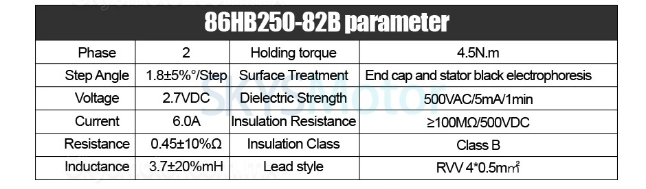 Kit de motor a paso de lazo cerrado Nema34 86HB250-82B-HBS86 (No Brake) 1,8 grados 4,5 Nm con controlador HBS86