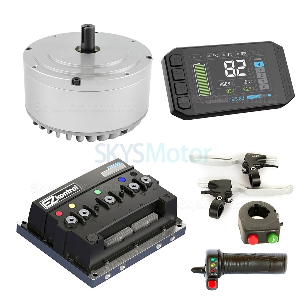 Kit de controlador y motores brushless dc de 48 V/72 V y 3 kW para bicicletas eléctricas y motocicletas