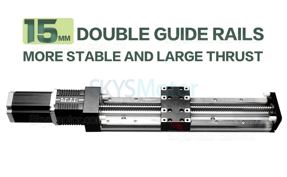 Husillo de bolas con rieles guía dobles, módulo de etapa lineal FSK80 100-1000mm con motor a paso Nema 24