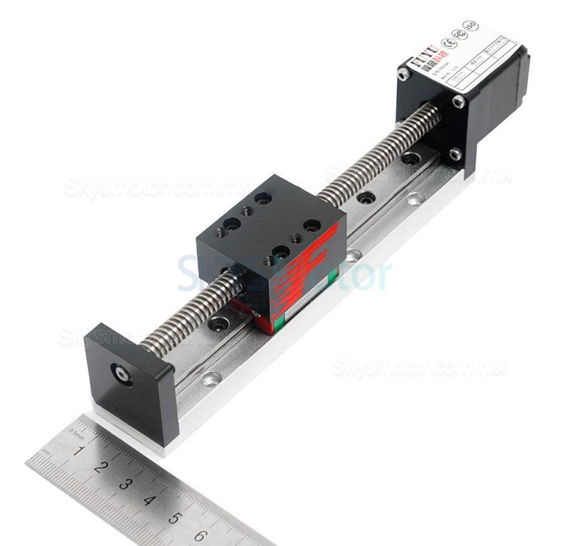 Riel deslizante lineal actuador lineal electrico FSL30 50-300mm con motor a paso Nema 14