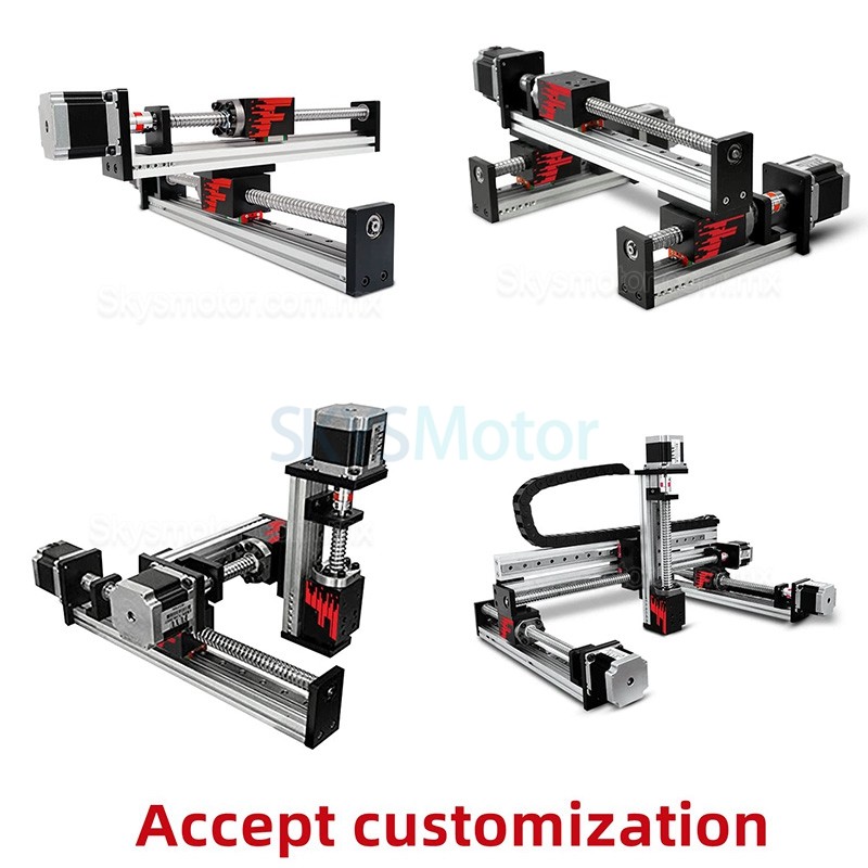 Riel deslizante lineal actuador lineal electrico FSL40 50-1000mm con motor a paso Nema 23