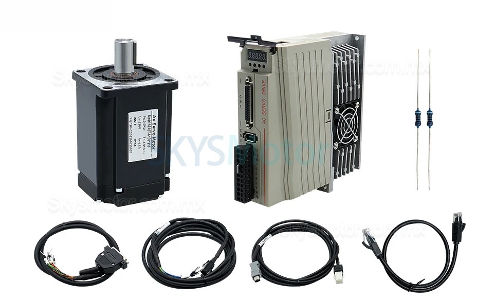 Kit de controlador y servomotor de CA de 400 W/600 W/750 W/1000 W, 110 V/220 V, 1,27 Nm-3,8 Nm para sistemas CNC y PLC