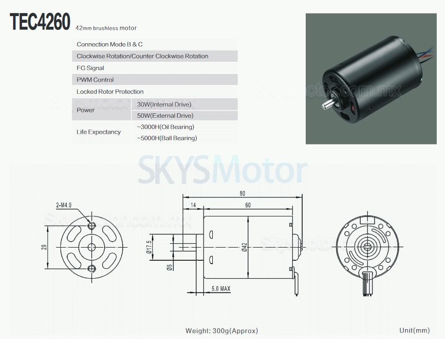 2 piezas Kit de motores brushless dc + controlador de motor brushless 12 V/24 V, TEC4260, 500g.cm, 2500rpm / 1300rpm