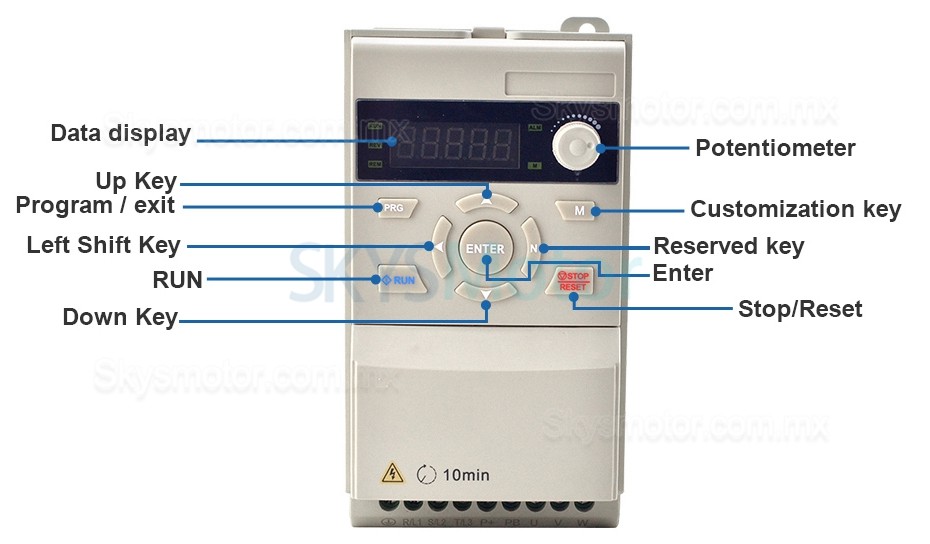 Motor husillo refrigerado por aire CNC de 1,5 KW, 400 Hz, ER11 + Inversor de frecuencia variable VFD de 2 HP VSK-ASL1.5B